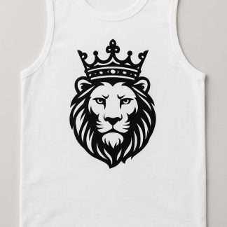 Sleeveless T-shirt ( Royal Lion Crown Tank Top)