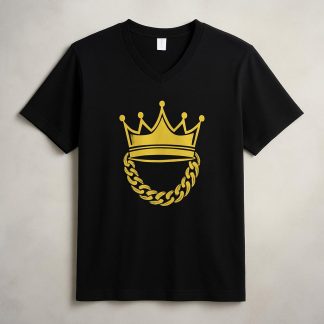 Men's Gold Crown V-Neck T-Shirt